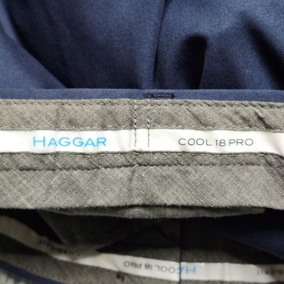 Haggar Golf Pants Mens 40x29 Cool 18 Pro Classic Fit Dress Workwear Polyester - Picture 8 of 10